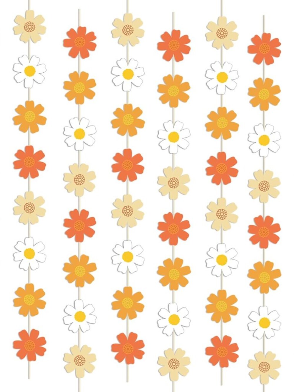 Daisy Groovy Boho Party Hanging Banners & Retro Hippie Party Supplies Decoration